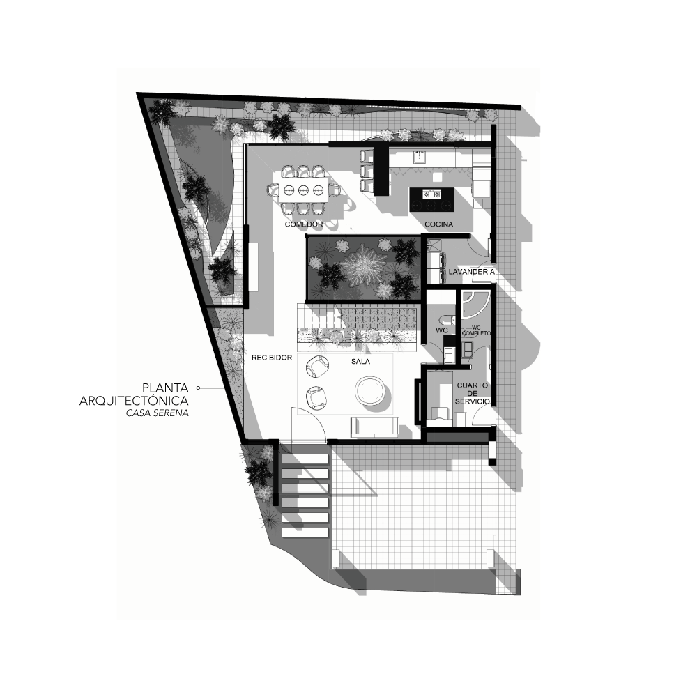 planta arquitectonico casa serena